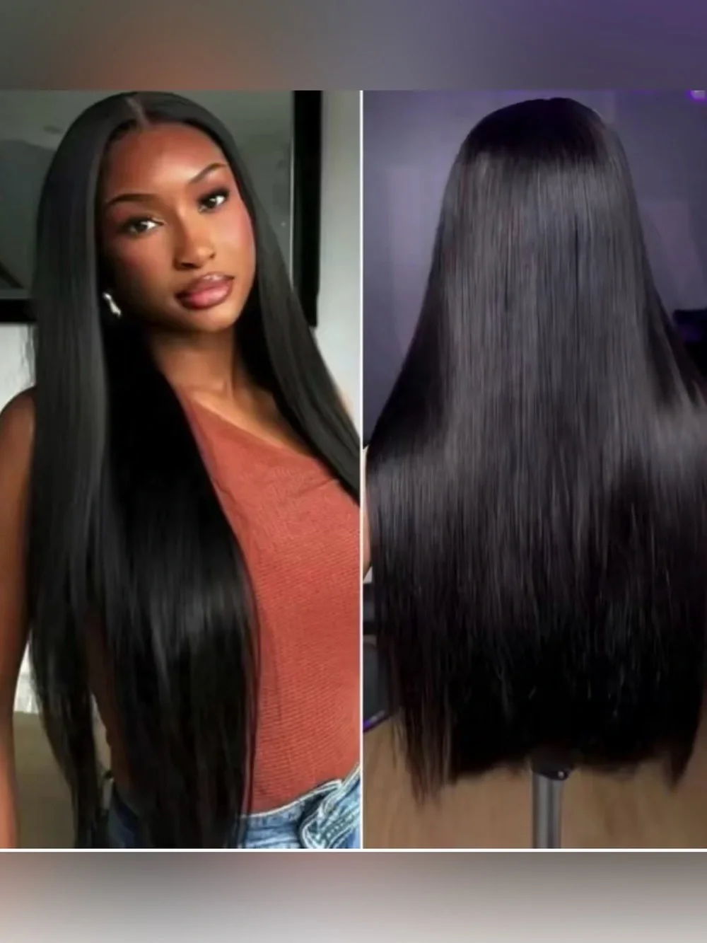 LUVME HAIR Sleek Straight Long Women’s Hair - Black